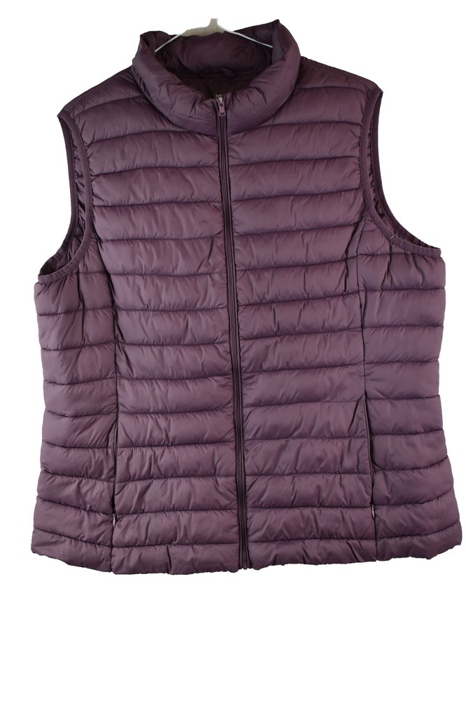 Dunnes Store Womans Purple Padded Gilet Vest Lightweight Nylon Size L
