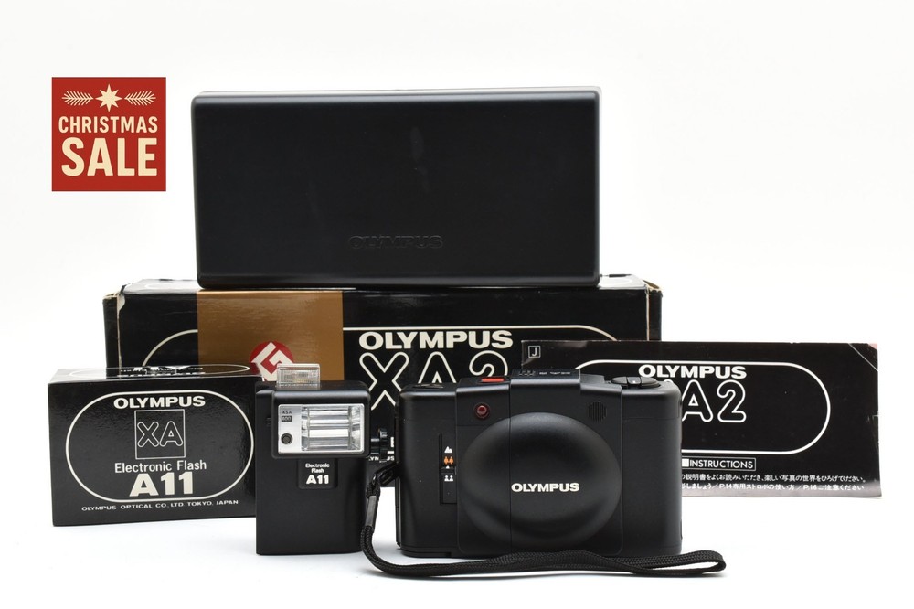 [TOP MINT] Olympus XA2 Film Camera 35mm Black w/ A11 Flash JAPAN #Christmas SALE-image