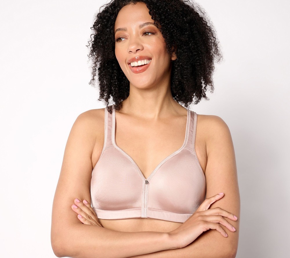 Breezies Women's Bra Sz 46DDD  Signature Shine Unlined Wirefree Brown A639541