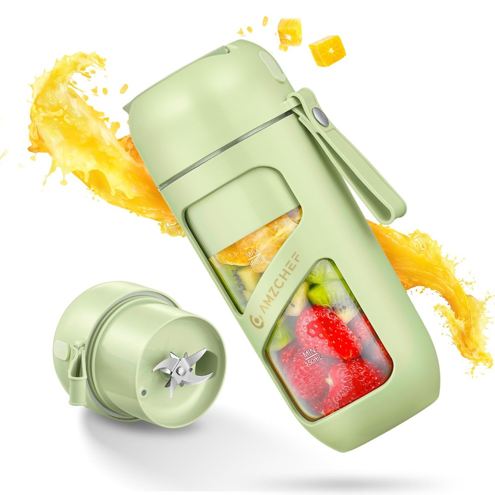 Portable Blender with 10-Blade Power, Dishwasher Safe, Type-C Charging, Compact & Efficient  