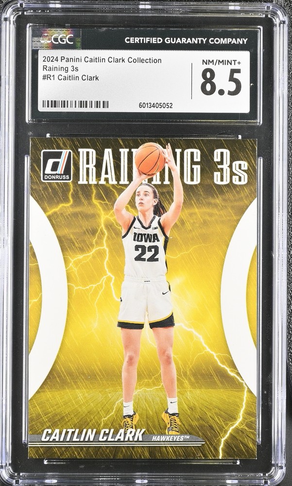 2024 Panini Caitlin Clark Collection Caitlin Clark #R1 Raining 3s CGC 8.5