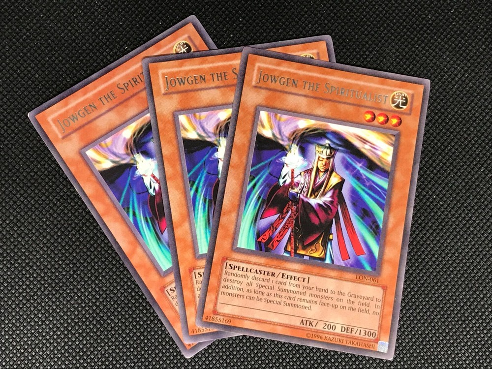 3x Jowgen The Spiritualist - YuGiOh! LON-061 Rare Playset