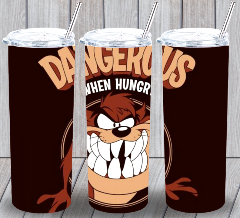 Looney Toons 41 Multicolor 20 oz Insulated Tumbler Box Lid Clear Straw New