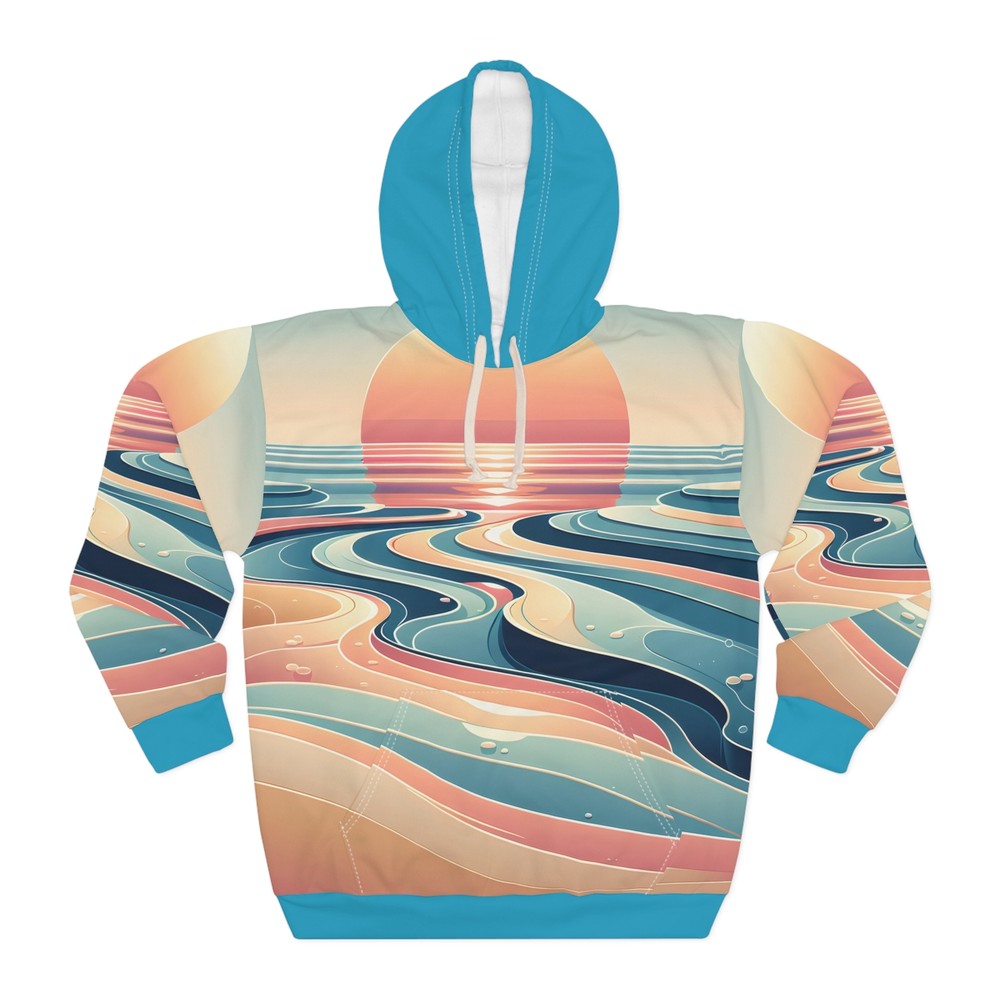 Waikiki Sunset All-Over Print Hoodie Travel Outdoor Apparel Unisex Fashion