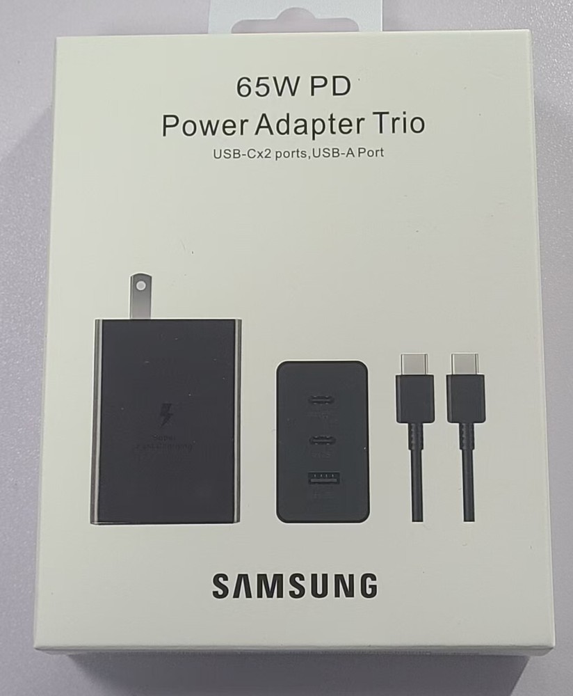 Samsung 65W Super Fast Charging PD 3.0 Trio Wall Adapter EP-T6530
