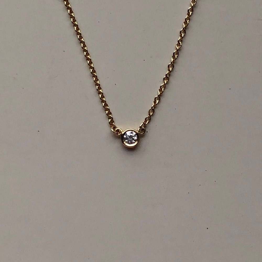 Brand New Finish Tiffany Co. (Tiffany) Necklace By the Yard Diamond 18K Yellow G