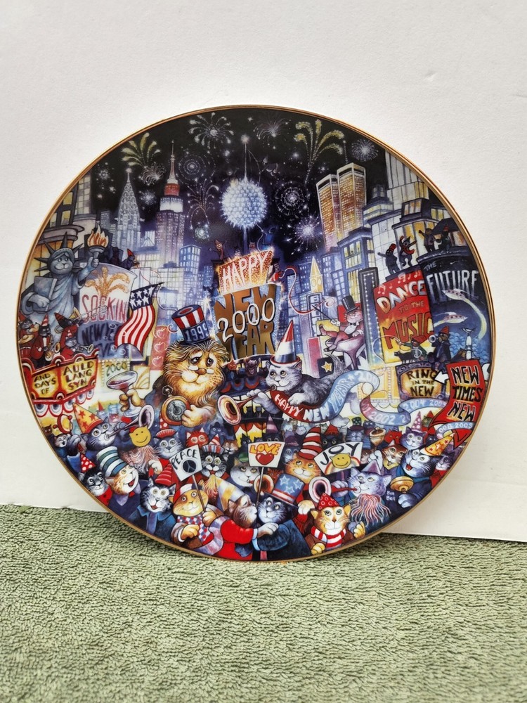 Bill Bell New Years Eve Plate Ring In the New Millennium Franklin Mint RC3988-image
