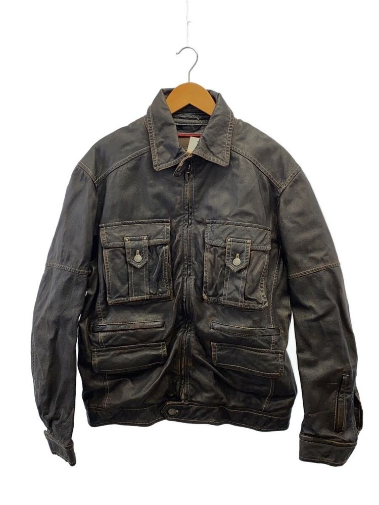 Leather Jacket Blouson/L/Leather/Blk 3408