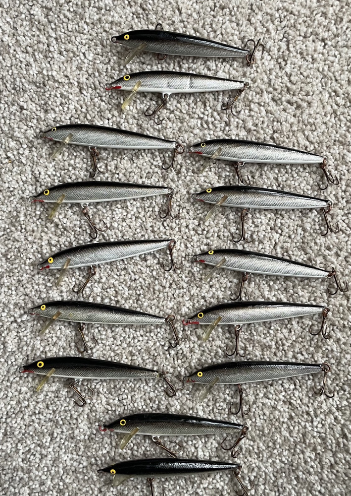 Lot of 14 Rapala Count down Minnow Fishing Lure Crank Bait Lot Fishing