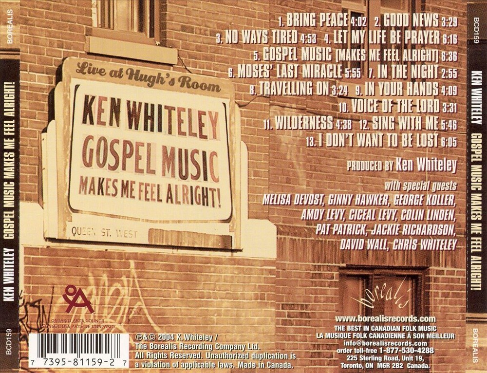 KEN WHITELEY GOSPEL MUSIC MAKES ME FEEL ALRIGHT! NEW CD