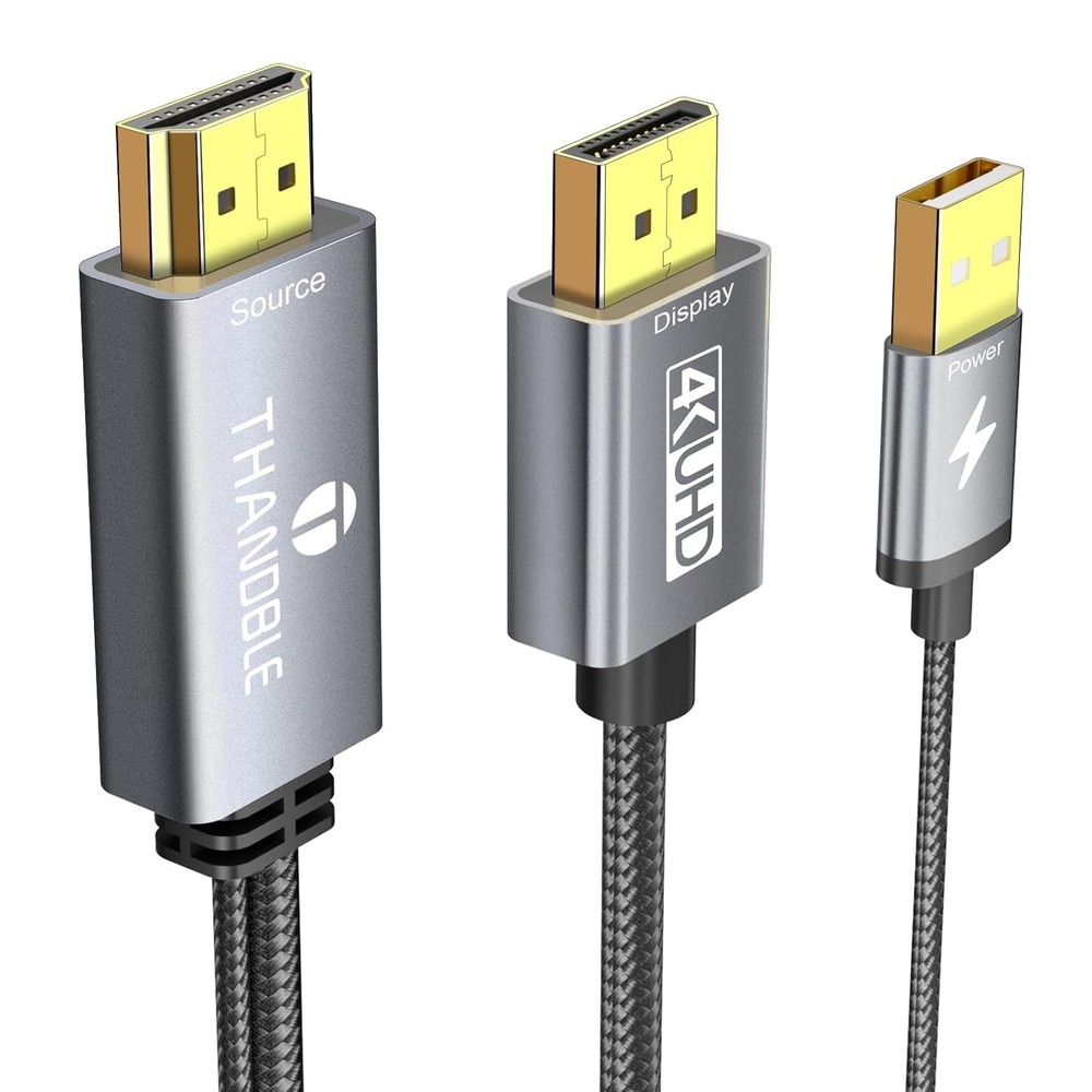 Active HDMI to DisplayPort Cable 6FT (4K60Hz), Uni-Directional Source...