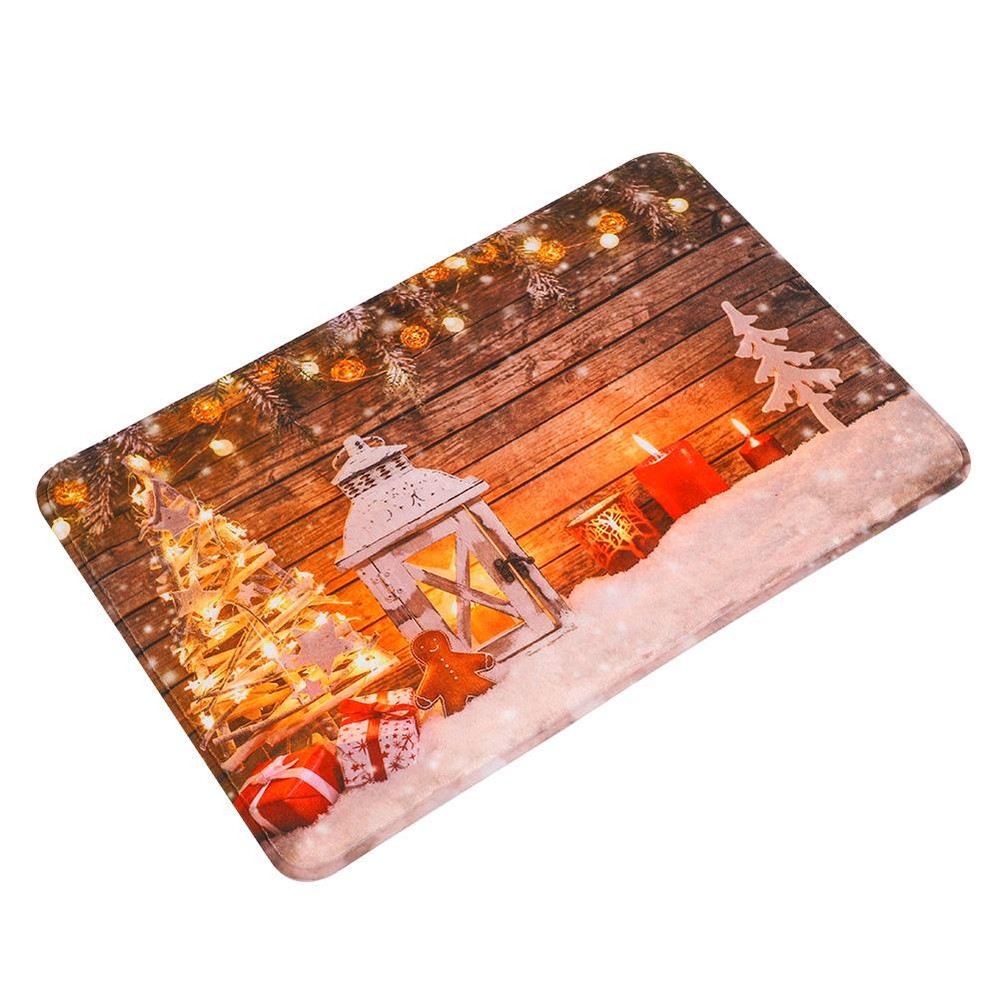 Christmas Welcome Doormat Soft Non Slip Kitchen Bath Bedroom Living Room Rug