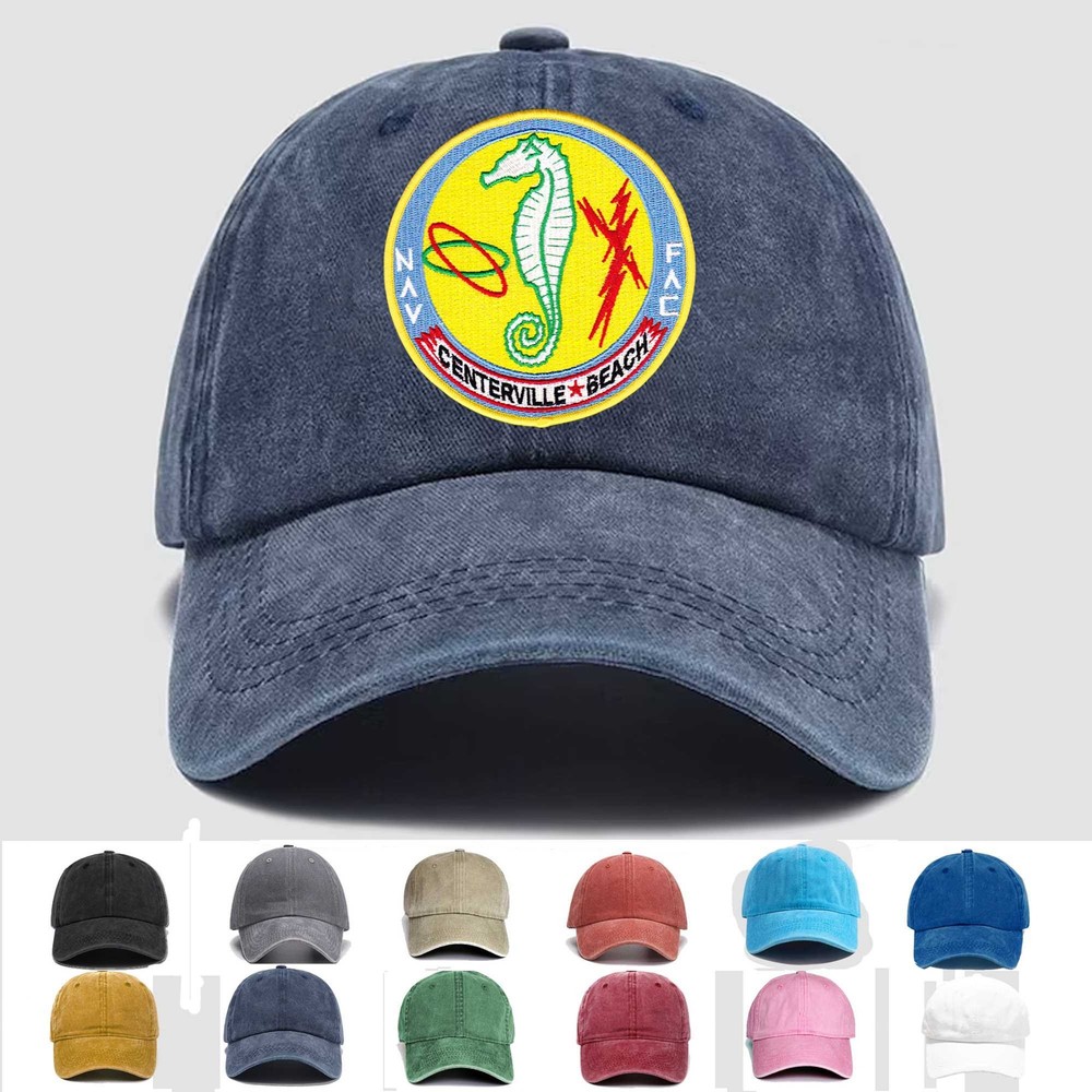 Custom Embroidered Hat Naval Facility Centerville Beach Ferndale California,Gift