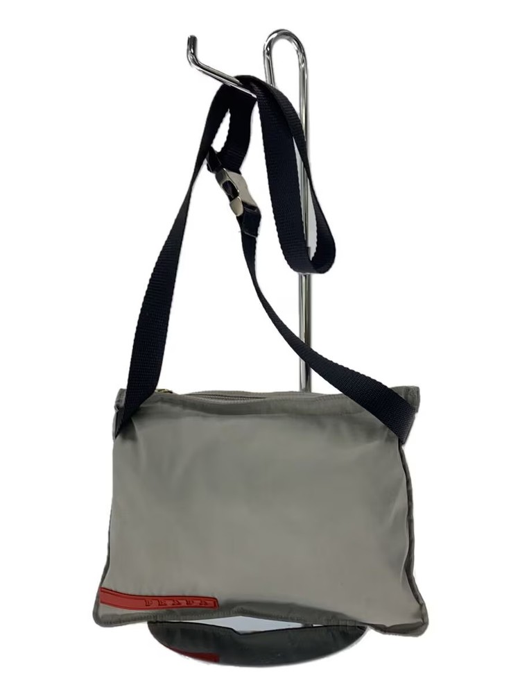 RARE PRADA GRY Shoulder Bag Vintage Leather Designer