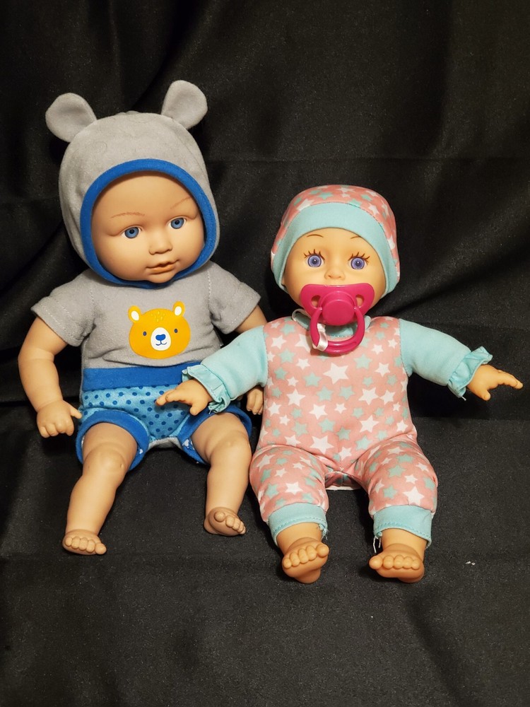 GI GO TOYS Big Brother Little Sister AIR BABY DOLLS squishy Clothes Paci Hat LOT