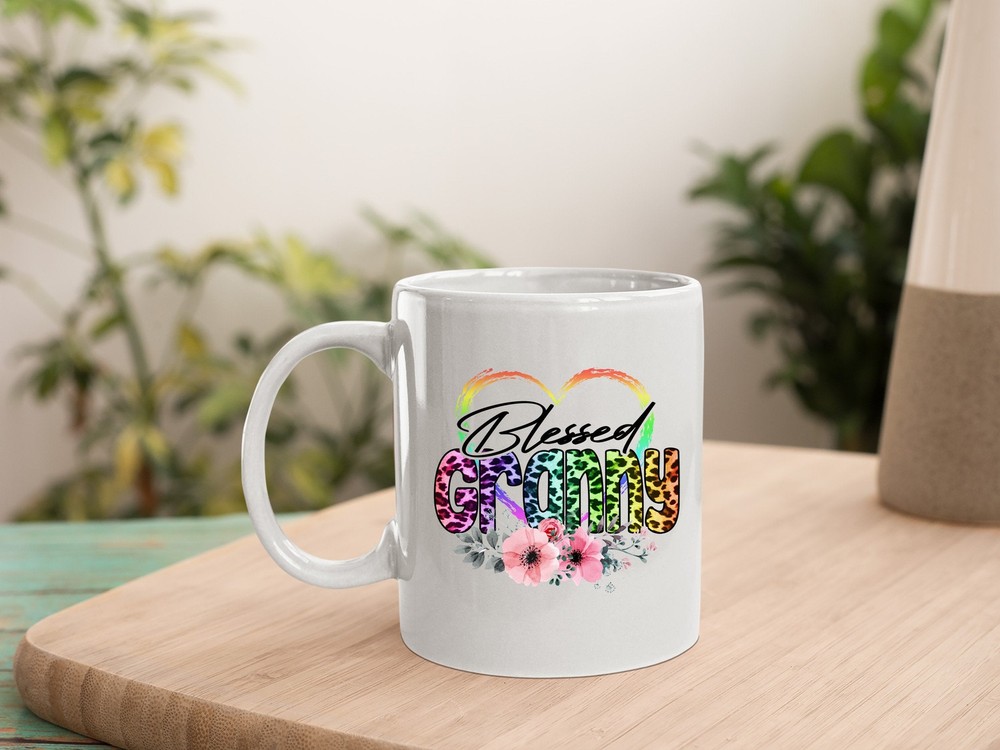 Blessed Granny Leopard Mug Blessed Granny Floral Mug Mama Mug Mother's Day Mug