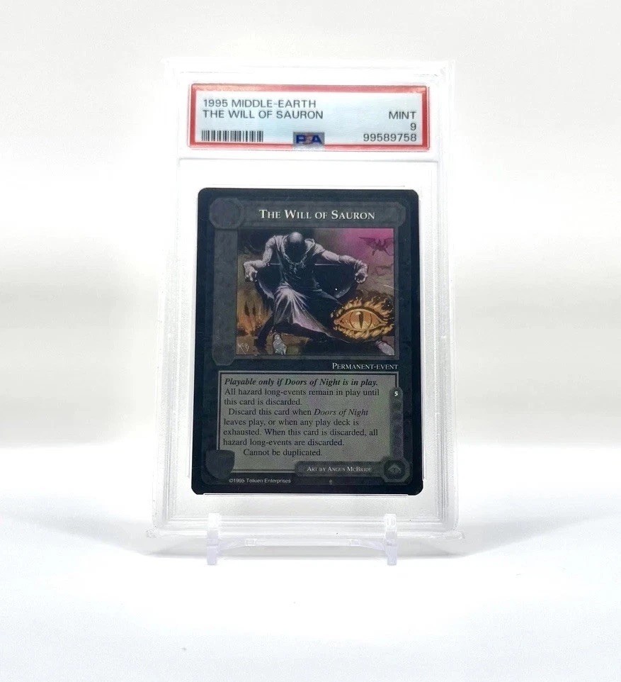 PSA 9 MINT Will of Sauron 1995 Middle-earth CCG The Wizards Limited Rare POP 4