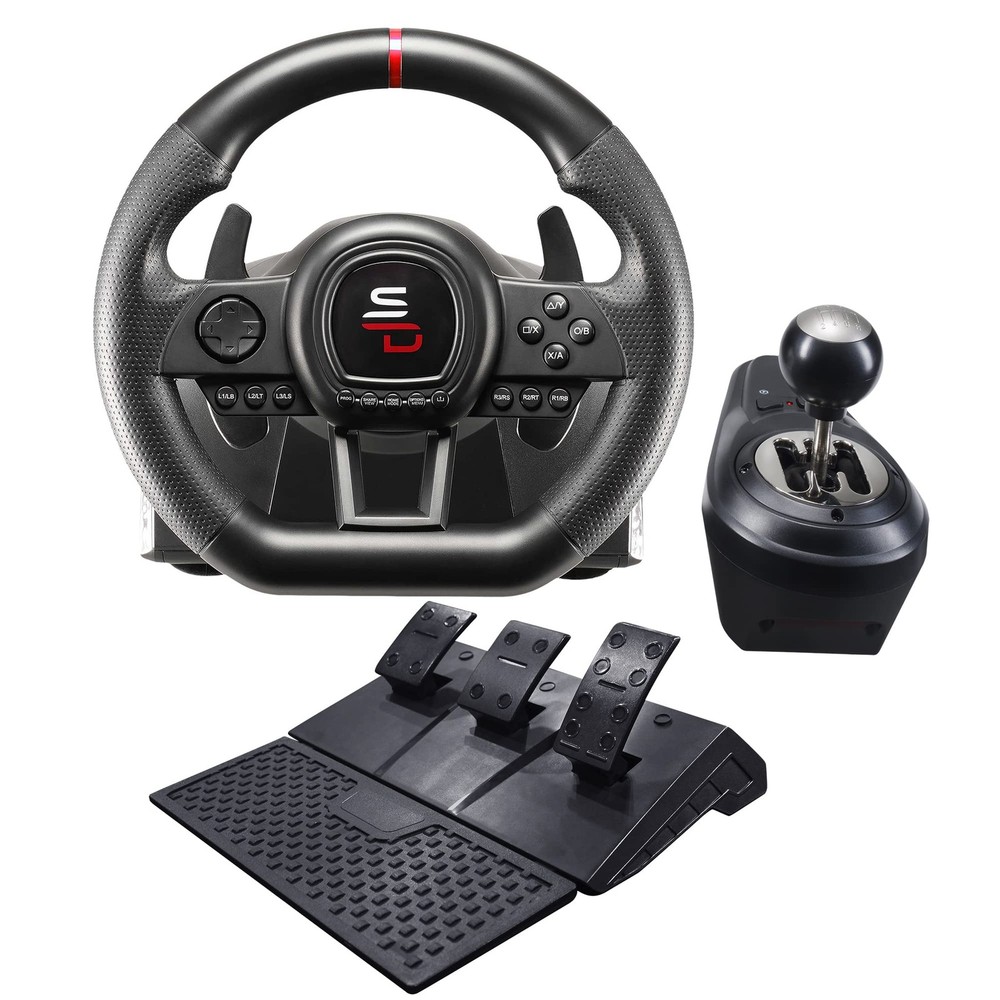 Superdrive GS650-X Racing Wheel with Manual Shifter 3 Pedals Paddle Shifters