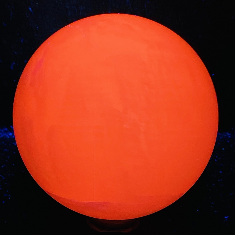 Natural pink calcite quartz sphere crystal ball healing1720G UV Reactive crystal