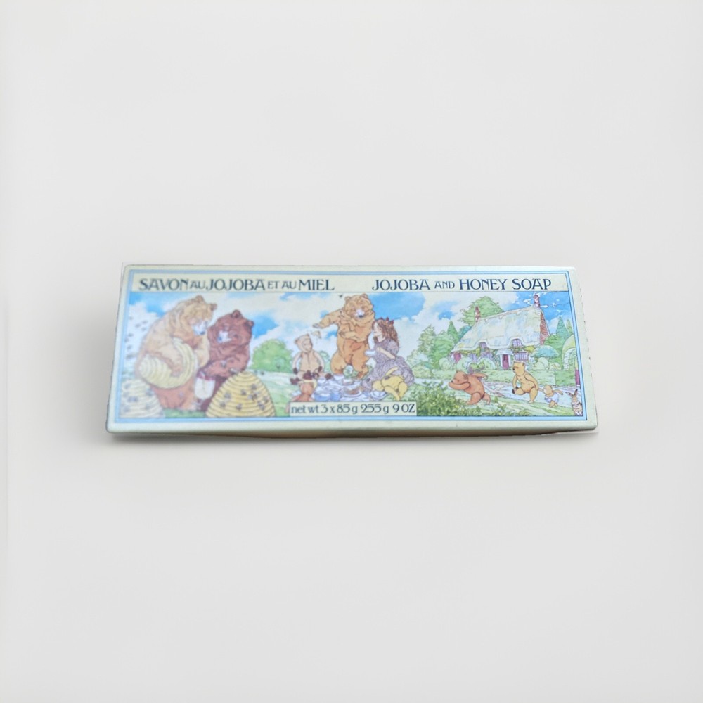 VTG 1980s Crabtree & Evelyn Jojoba Oil & Honey Soap Set - 3 x 85g NOS Bars