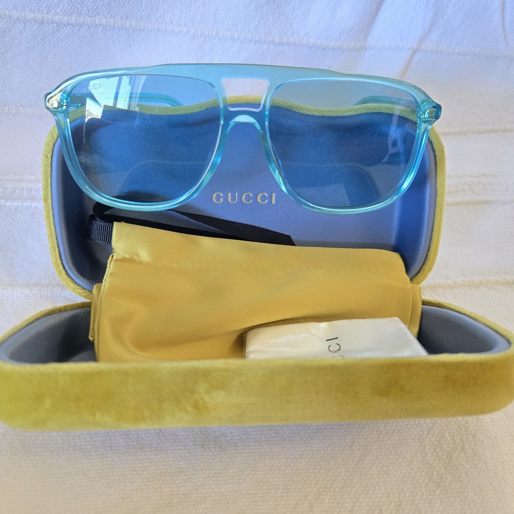 Gucci Aviator Turquiose Sunglasses GG0262S