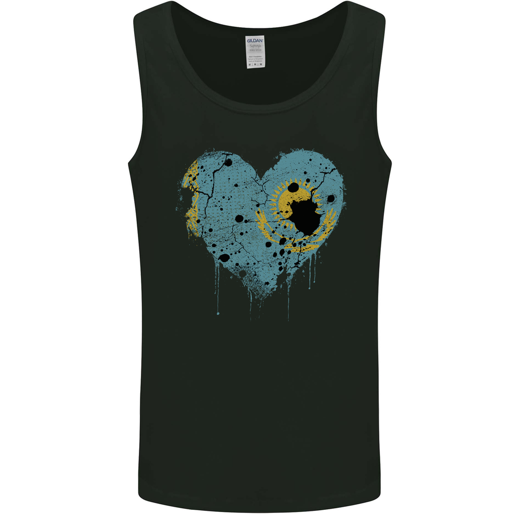 Love Kazakhstan Flag Kazakh Day Football Mens Vest Tank Top