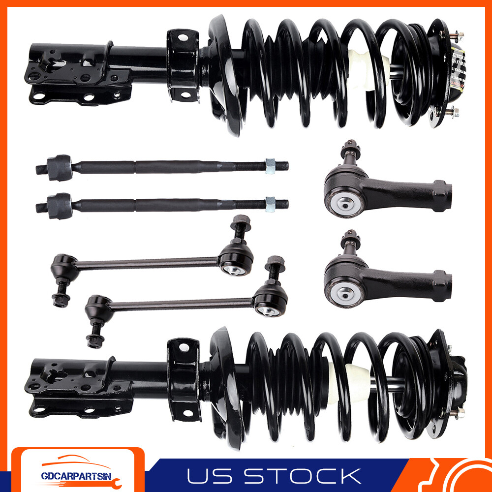 High-Quality 8pc Front Suspension Kit for Chevy Pursuit HHR G5 2.2L 2.4L - Struts, Sway Bar Links, Tie Rods