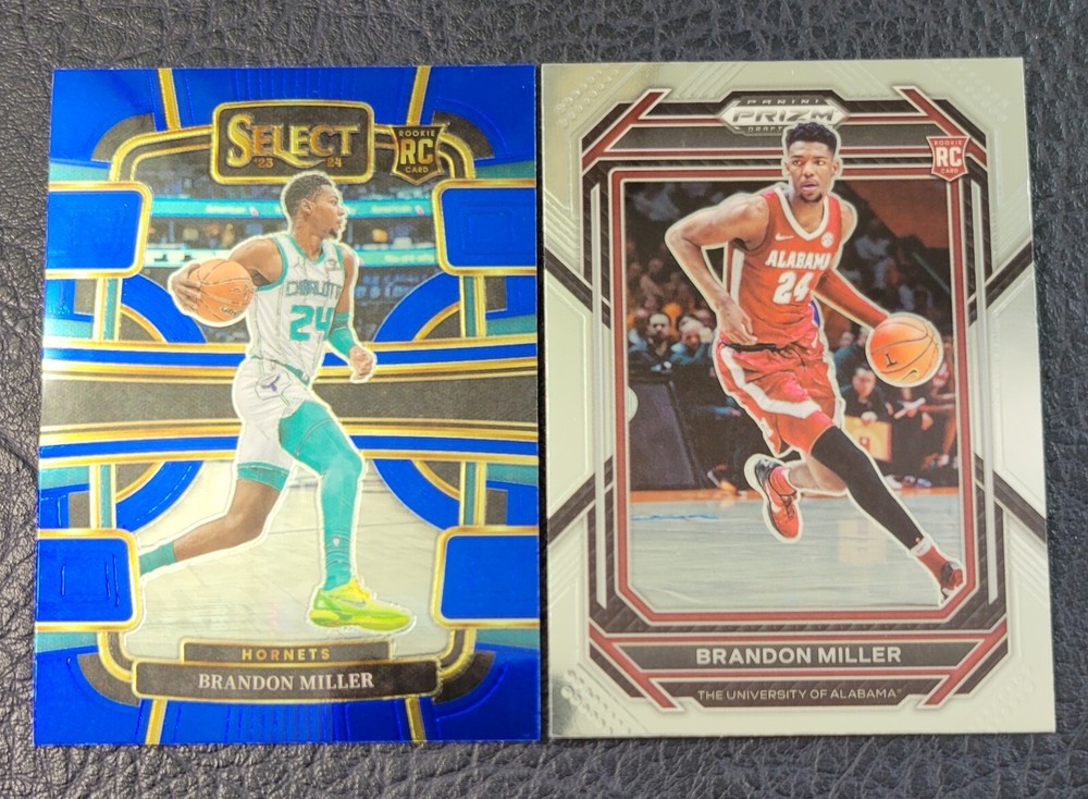 Brandon Miller 2023-24 Select Concourse 80 & Prizm Draft 63 Hornets Alabama Tide