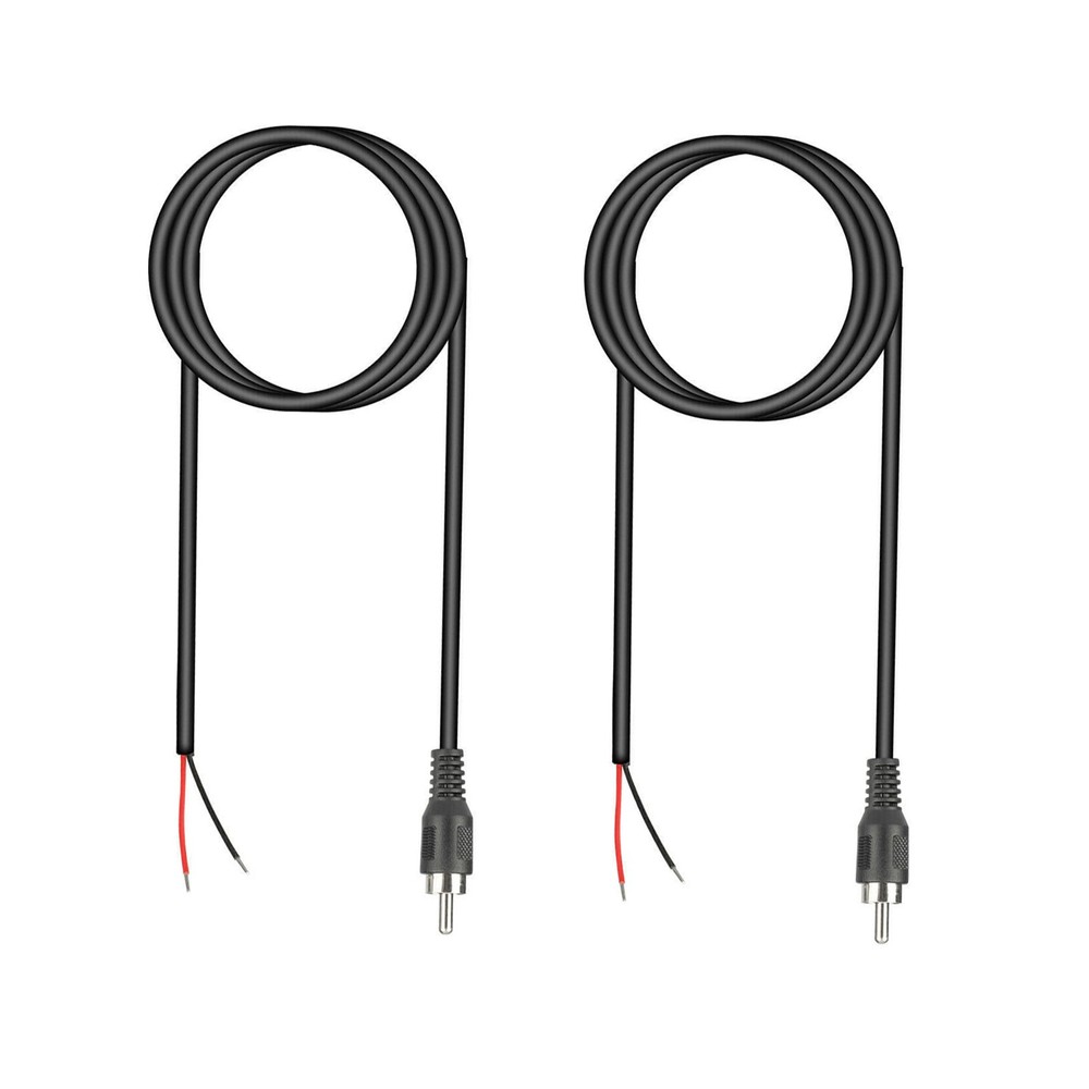 2Pack 3.4ft RCA Male to Bare Wire Speaker Subwoofer Cable for HDTV