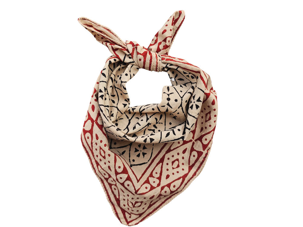 Cotton bandana scarf for men and women - soft square neckerchief