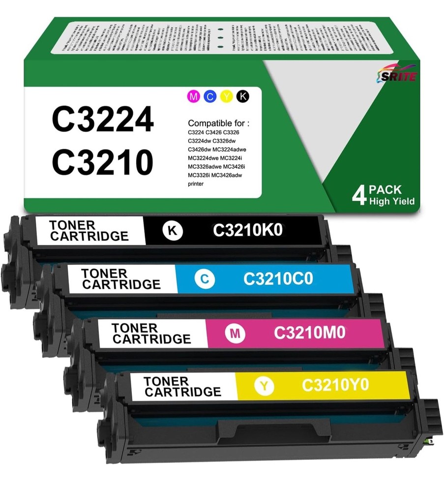 C3224 C3210 C3426 Toner Cartridge (with Chip) Compatible with Lexmark C3210C0 C3