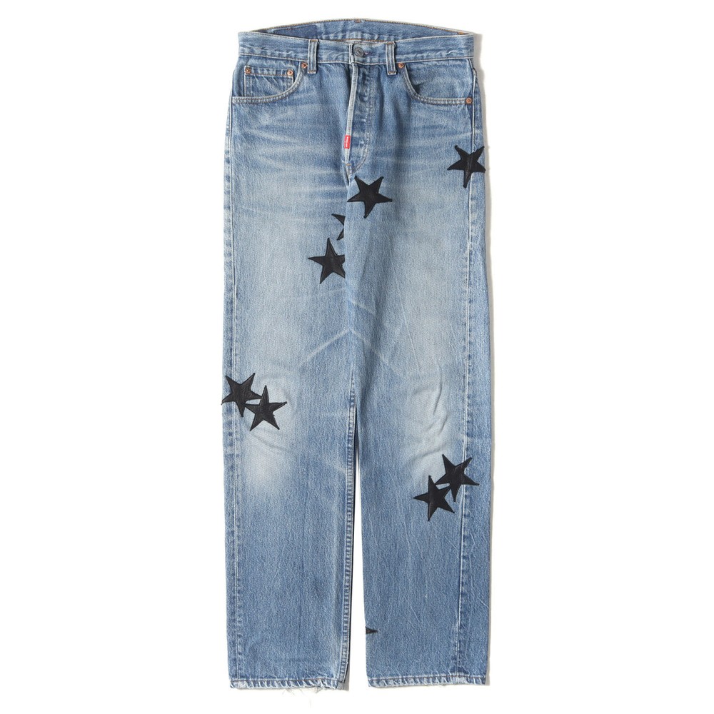 Marbles Marble'S Pants Size 30 32 / Levis 501 Remake Leather Star Patch Custom D