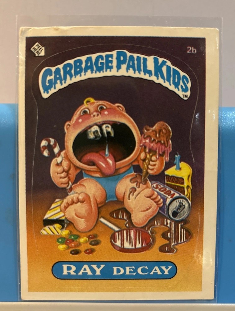 1985 Topps Garbage Pail Kids GPK Card First Series OS1 #2b Ray Decay 2 Stars **
