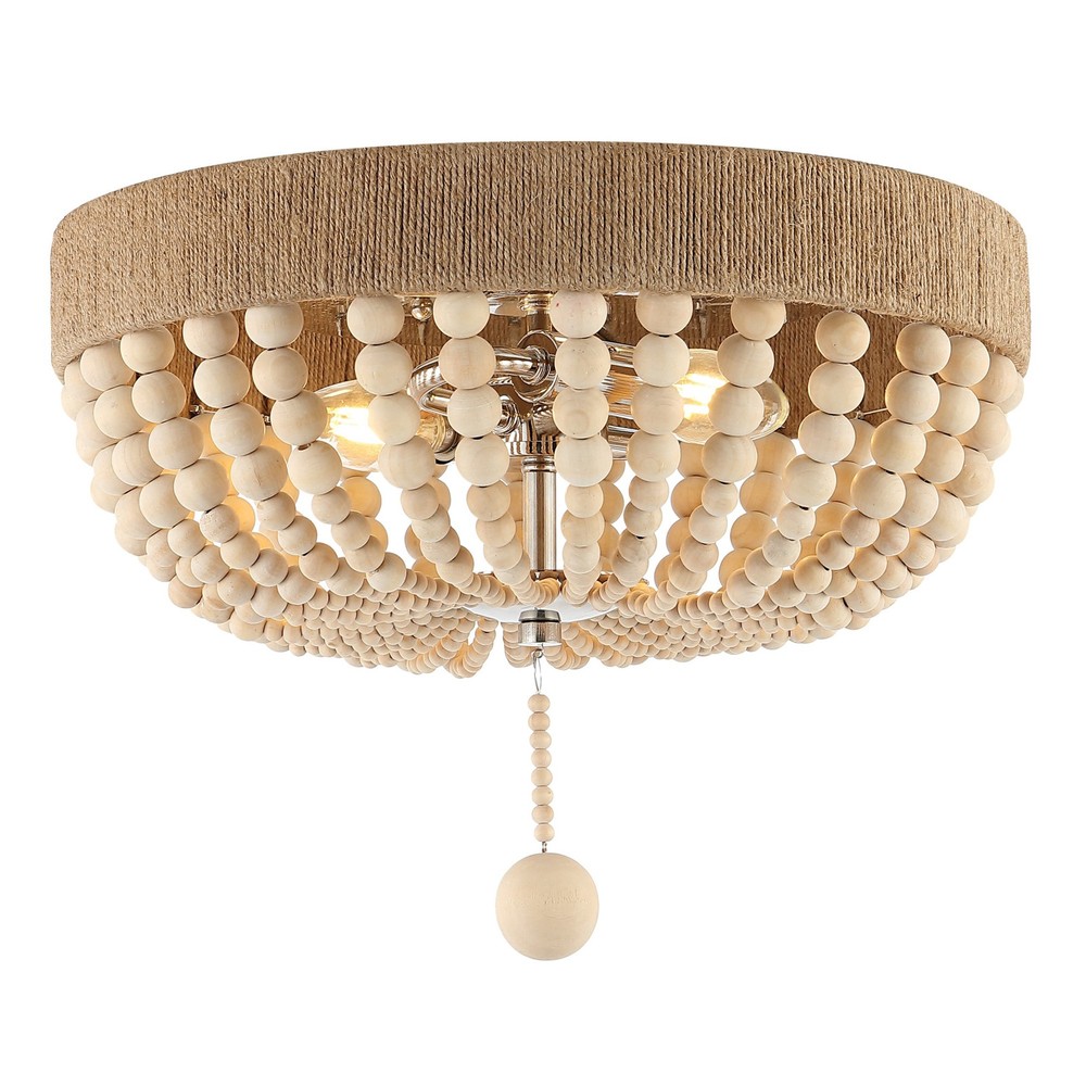 Jonathan Y Beige Justina 2-Light 14W LED Flush Mount JYL1307