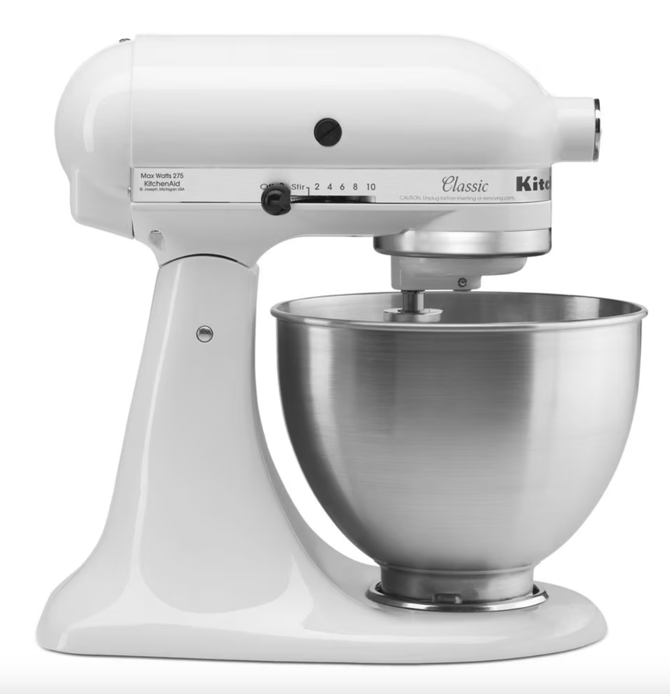 KitchenAid Classic Series K455 4.5 Quart Tilt-Head Stand Mixer - White
