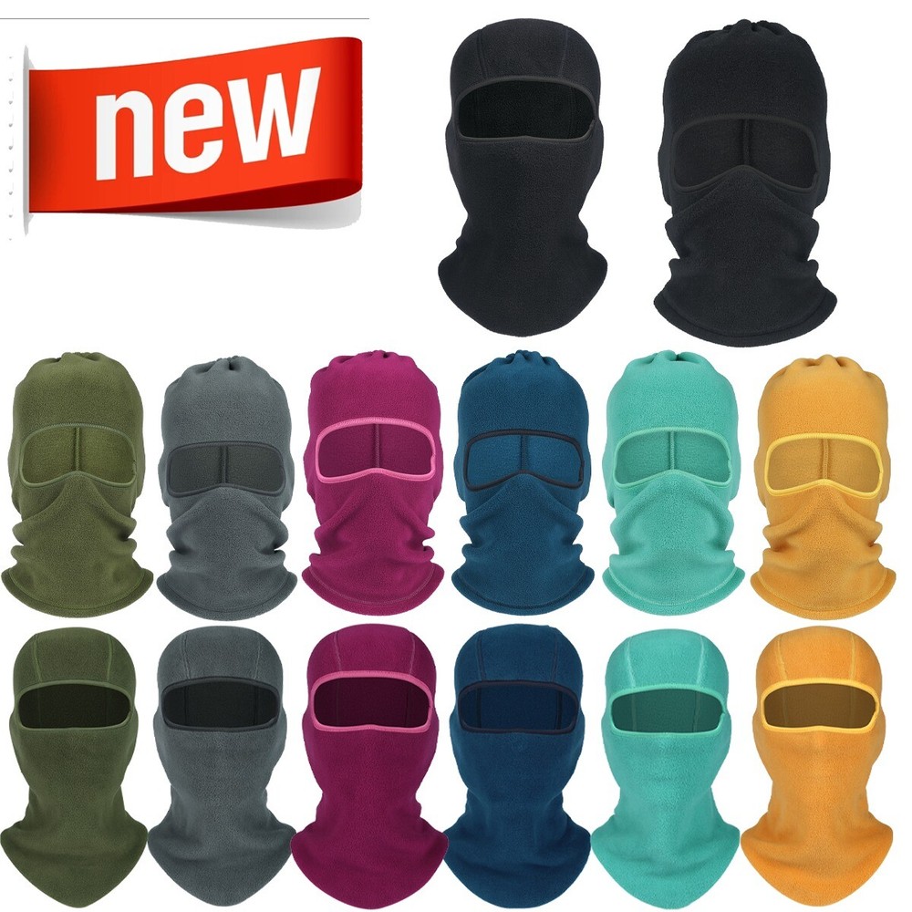 Thermal fleece balaclava for winter sports like skiing, cycling, and motorcycling