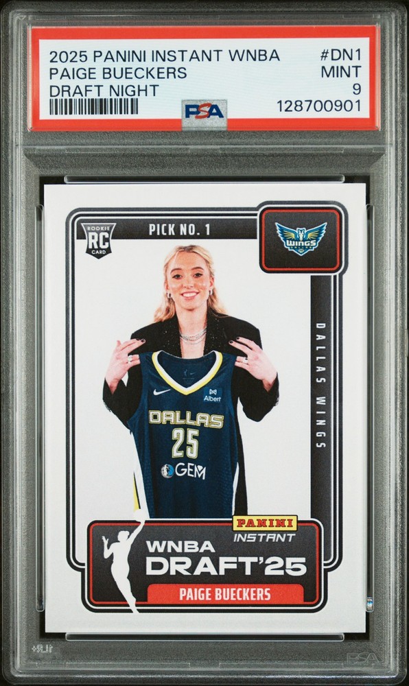 2025 PANINI INSTANT WNBA DRAFT NIGHT #DN1 PAIGE BUECKERS ROOKIE RC PSA 9