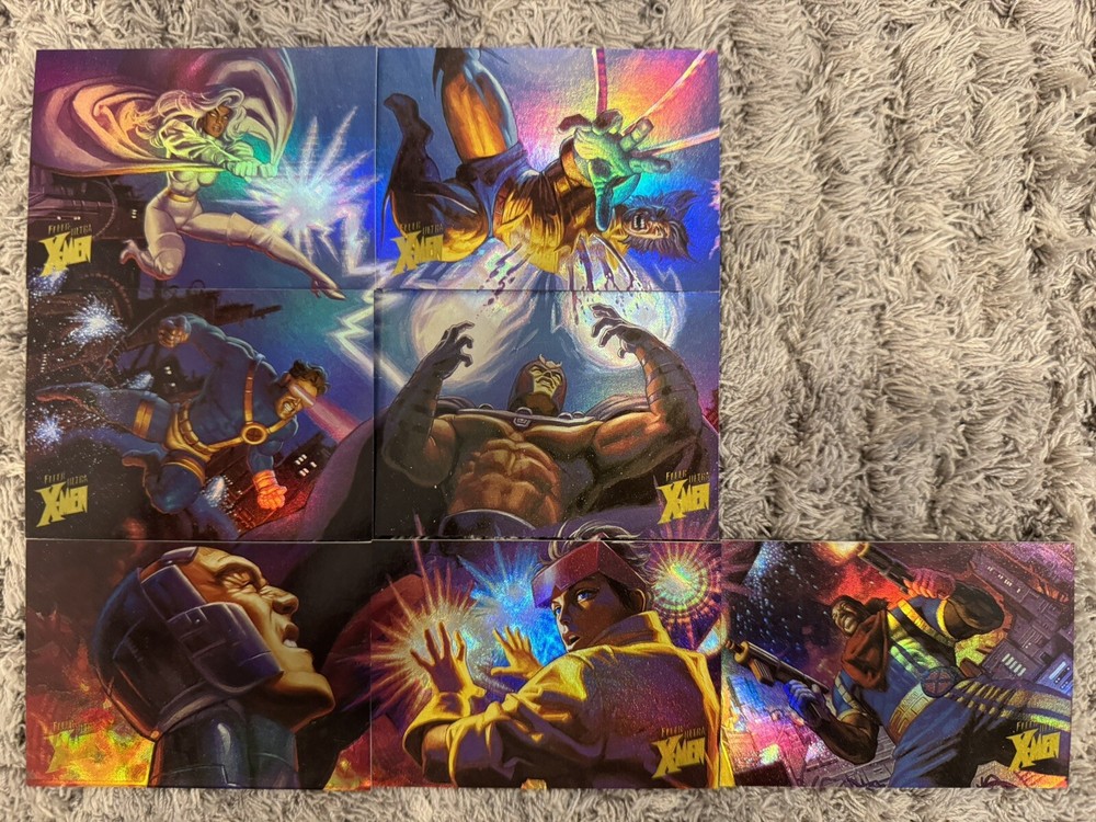 1996 Fleer Ultra Marvel X-Men Wolverine NEAR COMPLETE HOLOFLASH CARD SET, #3-9