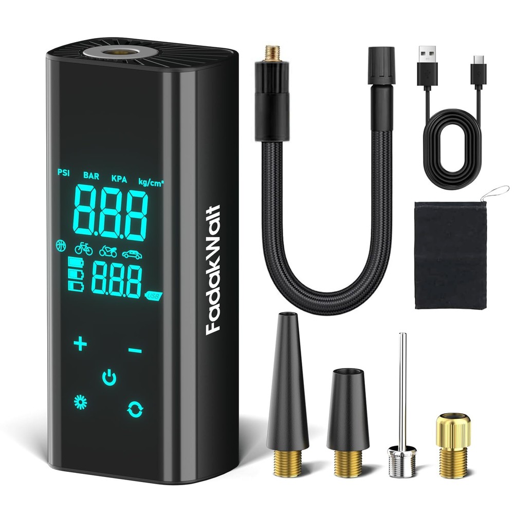 150PSI Portable Tire Inflator Air Compressor for Cars Bikes with Digital Display