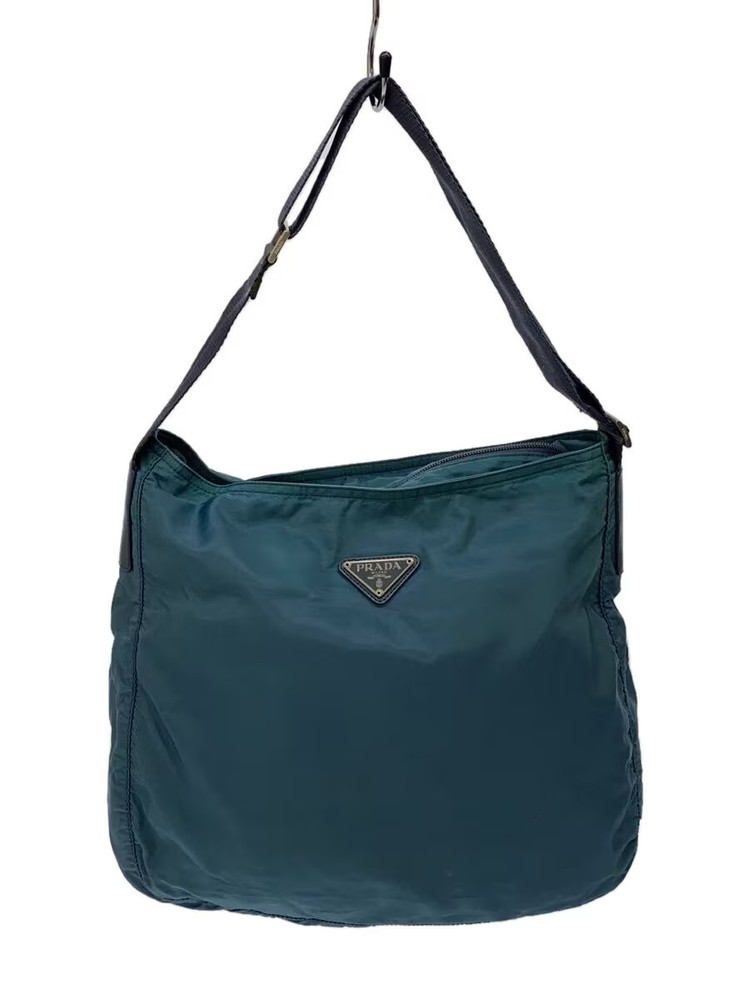 Vintage Prada Nylon Shoulder Bag in Rare Blue