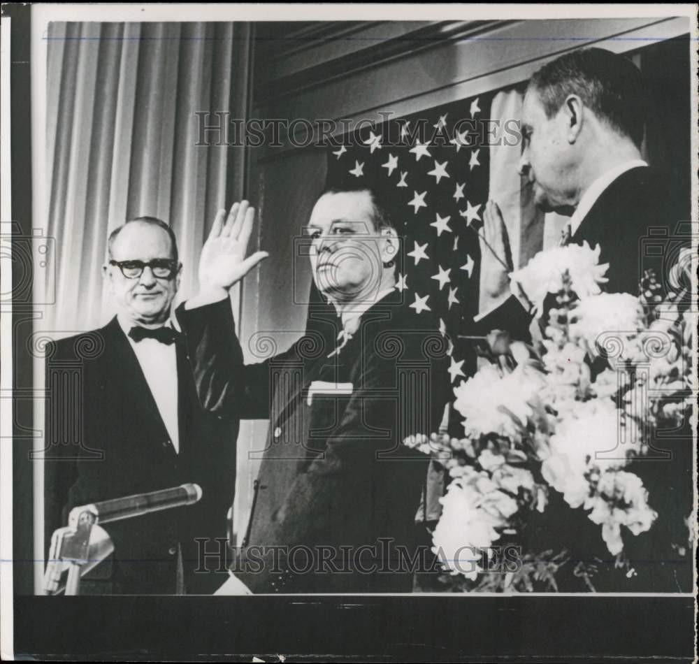 1961 Press Photo North Carolina Assemblyman Joe Hunt, R. Hunt Parker & Thad Eure