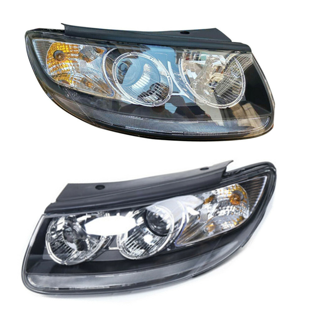 1 Pair Headlights Headlamps Assembly Left & Right For 2007-2012 Hyundai Santa Fe