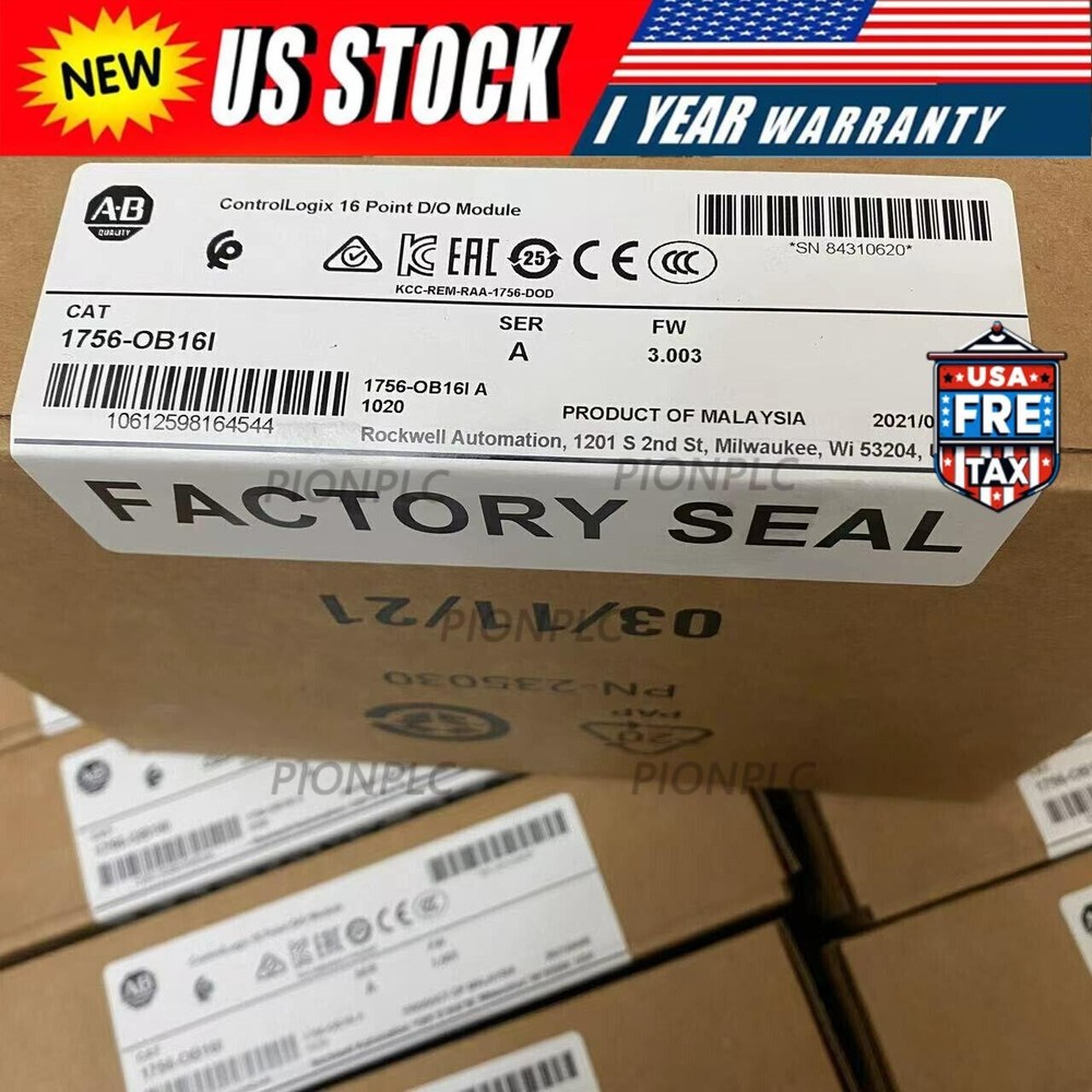 2022 Factory Sealed 1756-OB16I /A ControlLogix 16 Point D/O Module PLC