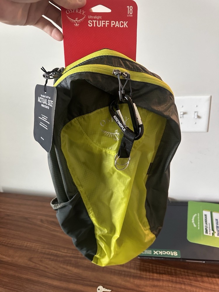 Osprey Ultralight 18L Stuff Pack in Shadow Grey for Outdoor Adventures