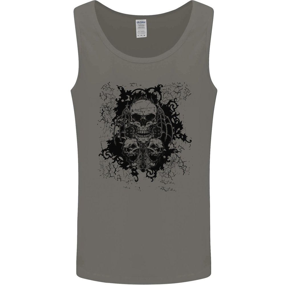 Demon Biker Gothic Tattoo Vest Tank Top for Men
