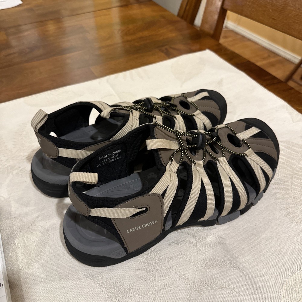 CAMEL CROWN Mens Waterproof Hiking Sandals Closed Toe Athletic Sport Sandals 9.5