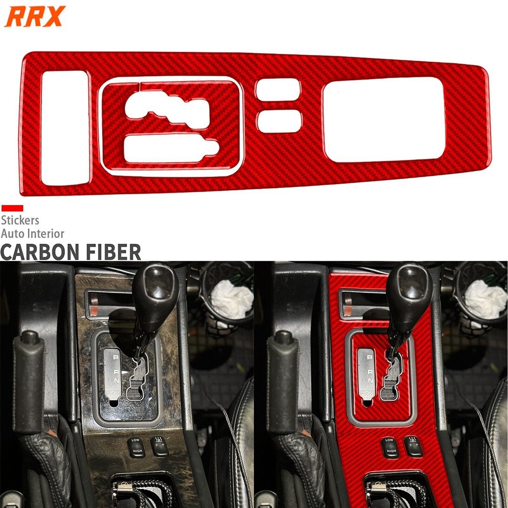 2Pcs Red Carbon Fiber Gear Shift Panel Cover For Benz G-Class W463 G55 G63 04-12