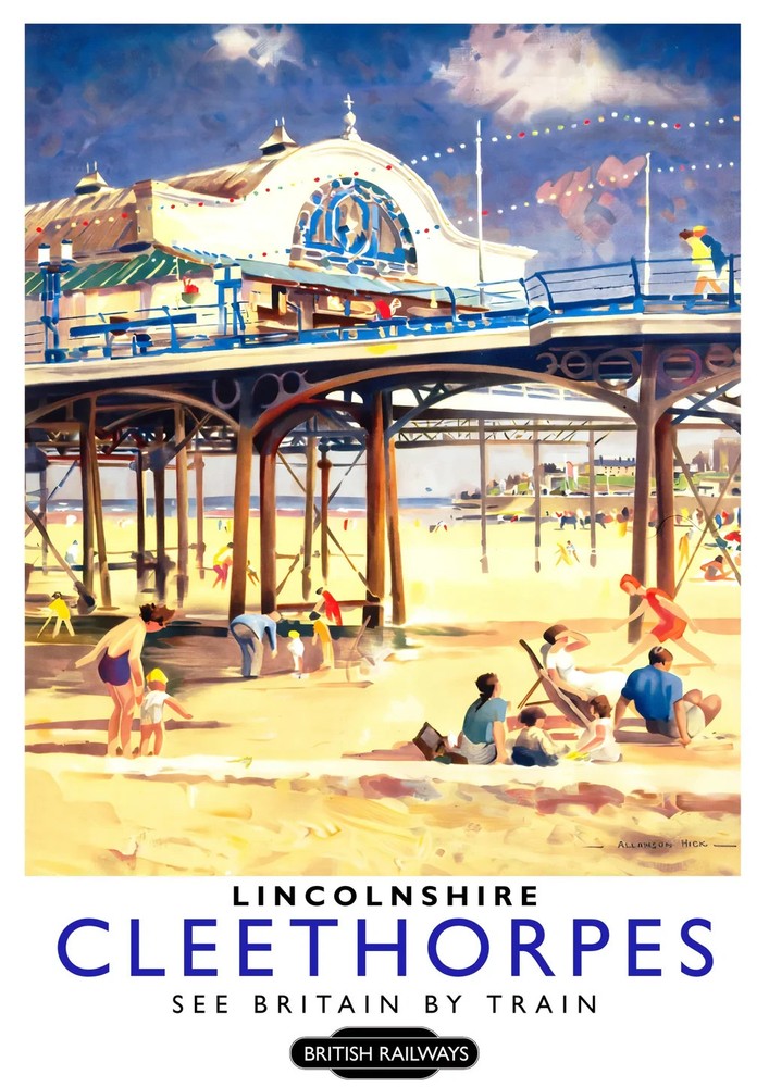 Lincolnshire Britain By Train British Railways Vintage Travel Poster Print