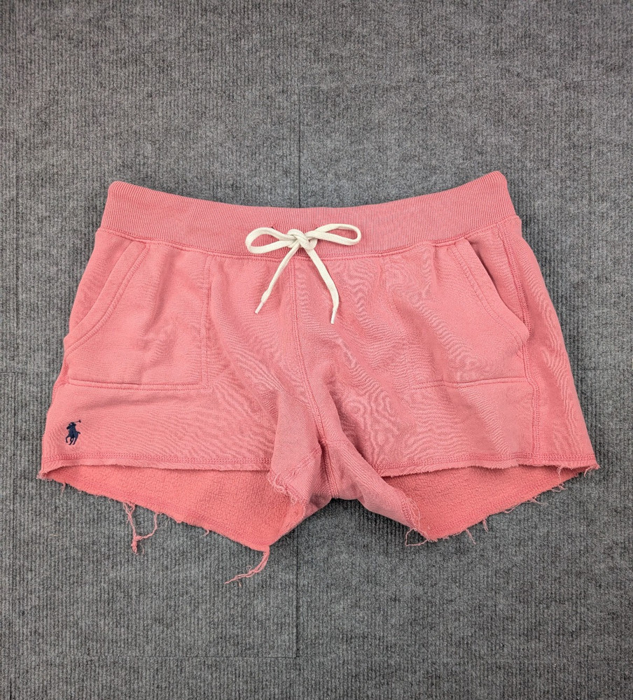 Polo Ralph Lauren Sweat Shorts Womens Medium Terry Athleisure Pink Casual Logo
