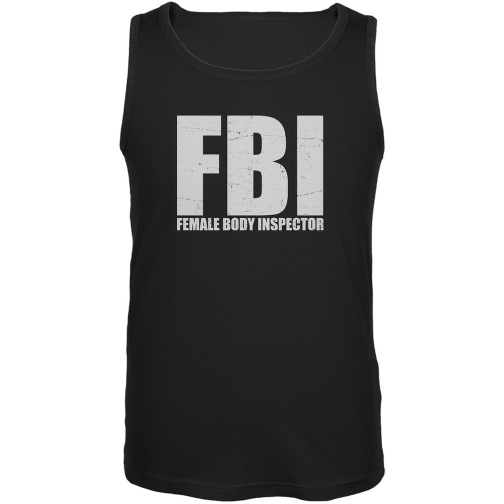 Female Body Inspector Black Adult Tank Top